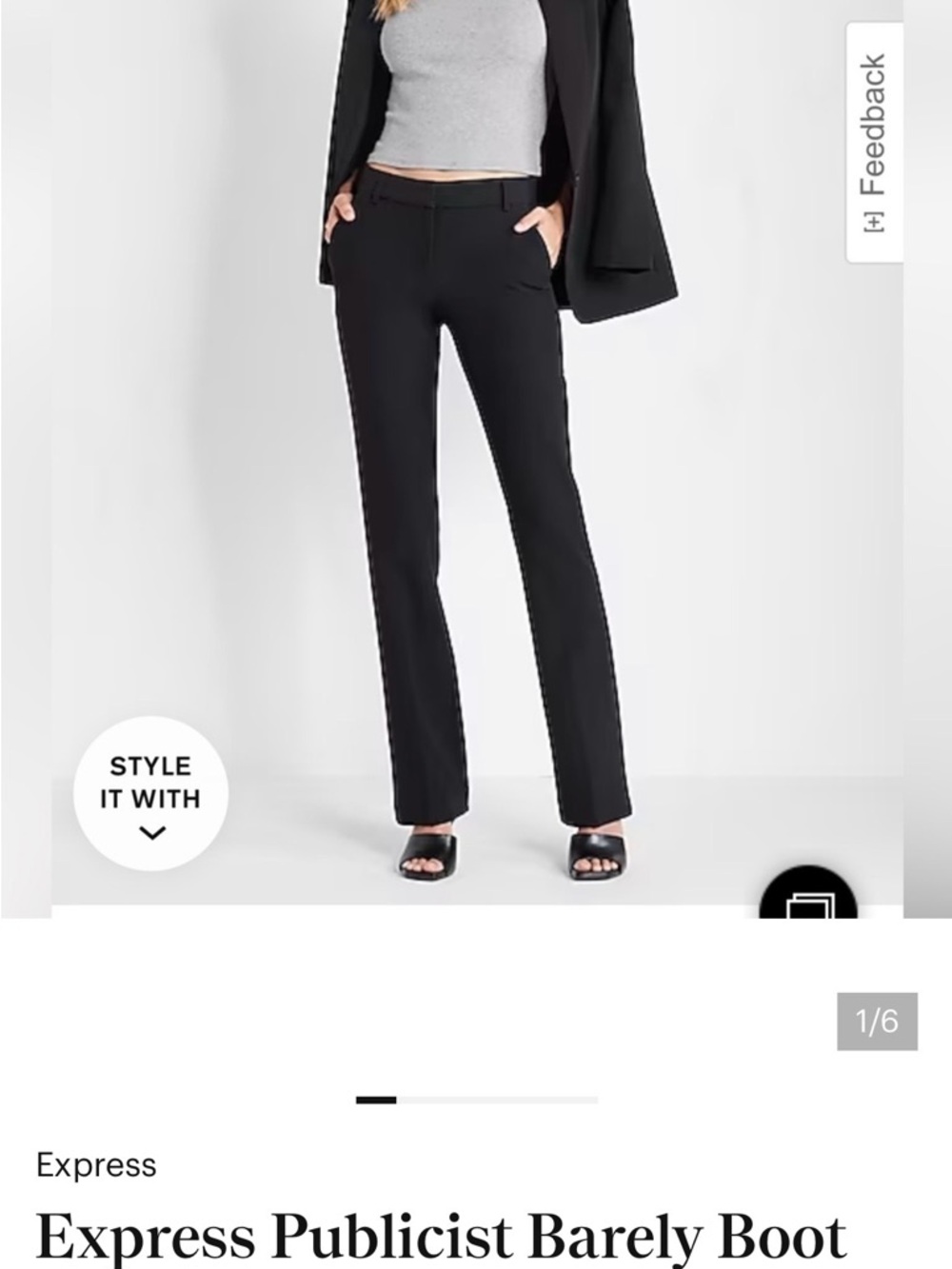 Express Black Publicist Barely Boot Trousers